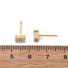 Brass Micro Pave Clear Cubic Zirconia Stud Earrings EJEW-R016-01G-03-5