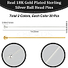 40Pcs 2 Colors 925 Sterling Silver Ball Head Pins STER-BBC0006-39-2