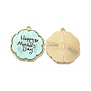 Rack Plating Acrylic Pendants PALLOY-M204-01G-B-1