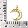 Moon Rack Plating Brass Micro Pave Cubic Zirconia Enamel Pendants KK-G504-06G-4
