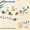 8Pcs 4 Styles Rugby Theme Alloy Enamel Pendants ENAM-YW0004-63-2