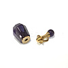 Faceted Natural Amethyst Pendants G-H252-A03-3