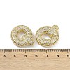 Brass Micro Pave Clear Cubic Zirconia Pendants KK-Z041-01G-Q-3