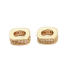 Brass Micro Pave Cubic Zirconia European Beads KK-K374-14G-1