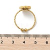 Oval 304 Stainless Steel Paua Shell Cuff Rings for Women RJEW-G346-07G-01-5