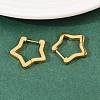 3304 Stainless Steel Star Hoop Earrings EJEW-P324-02G-2