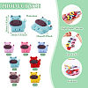  14Pcs 7 Colors Cattle Silicone Beads SIL-TA0001-55-10