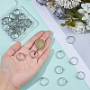 40Pcs 304 Stainless Steel Pad Ring Settings STAS-ME0003-24-3