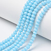 Opaque Solid Color Glass Beads Strands EGLA-A034-P1mm-D08-1