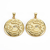 Brass Micro Pave Cubic Zirconia Pendants KK-Q283-037-NR-1