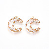 Brass Micro Pave Cubic Zirconia Pendants ZIRC-T016-10-1