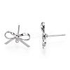 Brass Stud Earring Findings X-KK-S350-013P-3