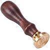 DIY Letter Scrapbook Brass Wax Seal Stamps and Wood Handle Sets AJEW-PH0010-O-5