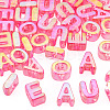 50Pcs 5 Styles UV Plating Rainbow Iridescent Acrylic Beads OACR-TA0004-93C-3