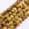 Natural Tiger Eye Bead Strands G-G735-23-8mm-03-1