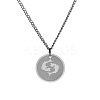 Non-Tarnish 304 Stainless Steel 12 Constellation Pendant Necklaces for Sweater FZ0908-12-1