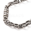 Tarnish Resistant Vacuum Plating 201 Stainless Steel 8 Link Chain Bracelets BJEW-B078-70P-2