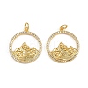 Brass Micro Pave Cubic Zirconia Pendants KK-A269-59G-1