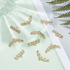 10Pcs 2 Styles Brass Micro Pave Cubic Zirconia Chandelier Component Links FIND-AR0005-59-4