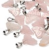 Natural Rose Quartz Pendants G-Z067-01P-07-1