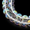 Transparent Electroplate Glass Beads Strands GLAA-T032-T6mm-C18-3