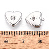 Brass Micro Pave Clear Cubic Zirconia Charms KK-N267-14P-3
