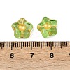 Electroplate and Golden Metal Enlaced Glass Beads EGLA-T029-02F-3