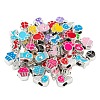 70Pcs 7 Style UV Plating Acrylic European Beads OACR-LS0001-03-2