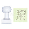 Clear Acrylic Soap Stamps DIY-WH0438-019-1