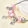 Alloy Enamel European Beads Charm Bracelets BJEW-F495-14P-5