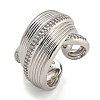 Rack Plating Brass Micro Pave Cubic Zirconia Open Cuff Rings for Women RJEW-I107-03P-1
