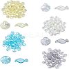 200Pcs 4 Colors Transparent Acrylic Pendants MACR-FH0001-03-1
