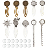 38pcs 14 Styles Alloy with  Iron Bookmark Cabochon Setting FIND-NB0005-25-1