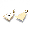 316 Surgical Stainless Steel Enamel Charms STAS-S116-346G-2