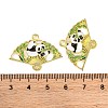Golden Plated Alloy Enamel Connector Charms ENAM-Z017-15G-03-3