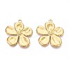 304 Stainless Steel Flower Pendants X-STAS-T067-30G-1