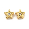 Brass Micro Pave Clear Cubic Zirconia Beads KK-B096-22G-1