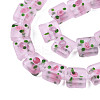 Handmade Frosted Lampwork Beads Strands LAMP-N021-38A-3