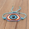 Friendship Eye Loom Pattern Seed Beads Bracelets for Women BJEW-Z013-16-5