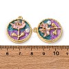 Light Gold Tone Alloy Enamel Pendants ENAM-B028-35KCG-03-3