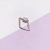 925 Sterling Silver Micro Pave Clear Cubic Zirconia Locking Carabiner Clasps STER-NH0008-01B-P-1