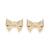 Brass Micro Pave Cubic Zirconia Pendants KK-N257-38G-1
