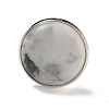 Natural Howlite Round Adjustable Rings RJEW-K371-09S-17-3
