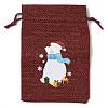 Christmas Theme Jute Cloth Storage Bags LS-ABAG-F010-01A-04-1
