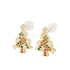 925 Sterling Silver Cubic Zirconia Stud Earrings EJEW-F394-01B-G-2
