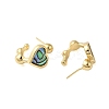 Shell Heart Stud Earrings EJEW-K287-01G-14-2