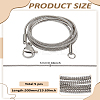 5Pcs 1MM 304 Stainless Steel Round Snake Chain Necklaces NJEW-LP0003-39-2