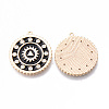 Brass Micro Pave Clear Cubic Zirconia Pendants KK-N232-197-NF-2