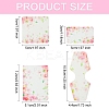 120Pcs 4 Styles Flower Printed White Cardboard Necklace & Earring Display Cards CDIS-YW0001-14-3