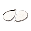 304 Stainless Steel Pendant Cabochon Settings STAS-D379-08B-P-2